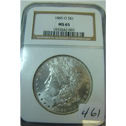 1884-O Morgan Silver Dollar NGC MS65