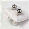 Image 3 : $100 Silver Fresh Water Pearl 2In1 Earrings