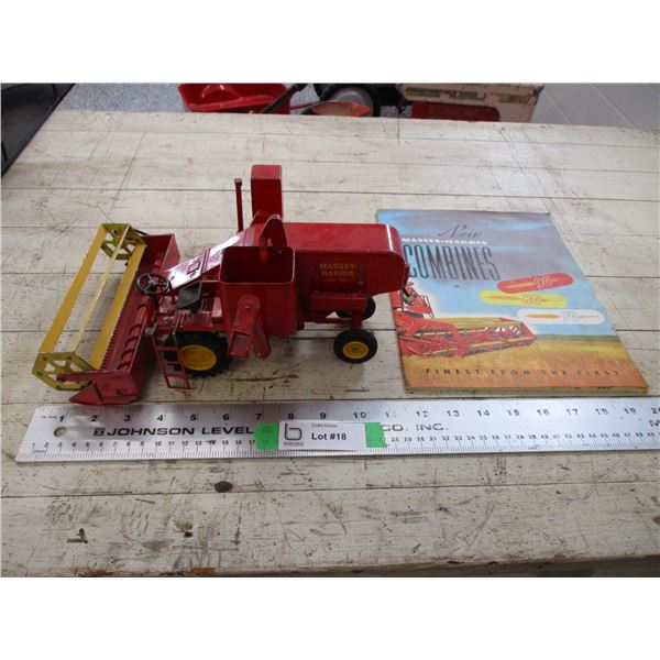 Massey Harris 90 Combine - Lincoln Toys with booklet