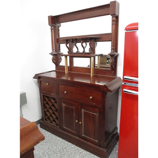 Ornamental Stand - mirrored front - bottle holder - 59x19x82