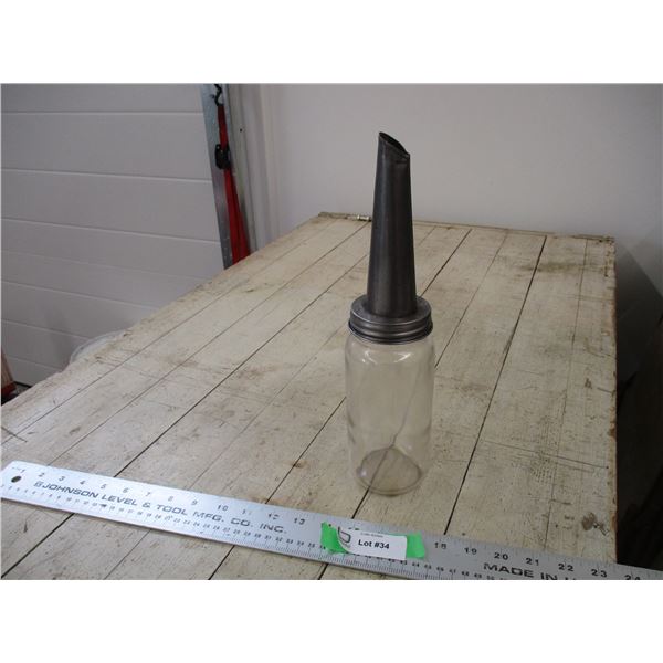 Oil Bottle Jar type 13" tall