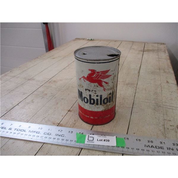 Mobil Oil can 1 quart