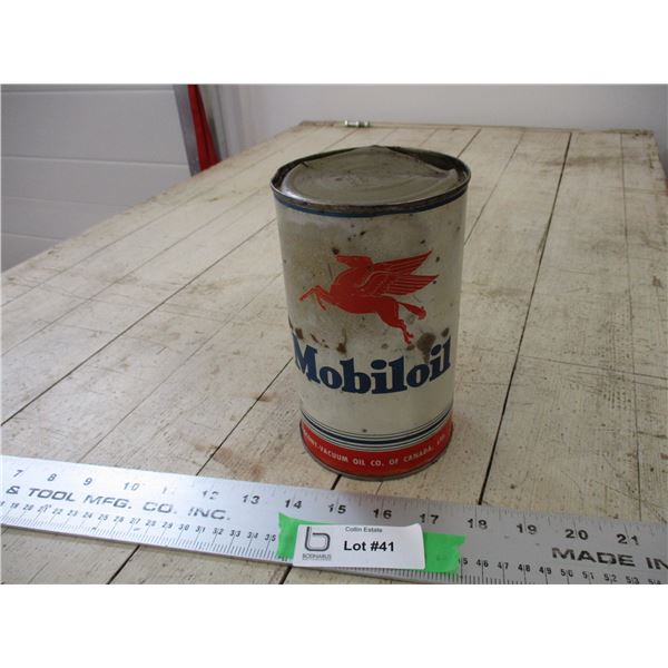 Mobil Oil can 1 quart