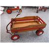 Image 1 : Airport Express kids wooden wagon - rare double wheels in back - 32x15.5