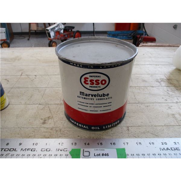 Esso Marvelube 5lb grease tin