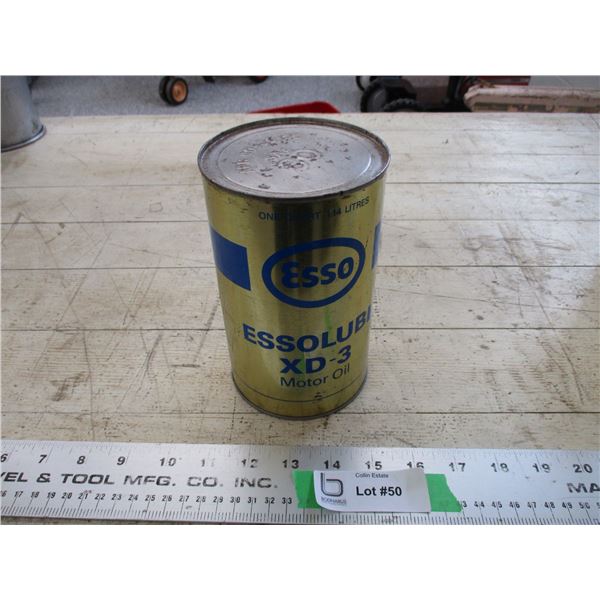 Essolube XD-3 motor oil can - full