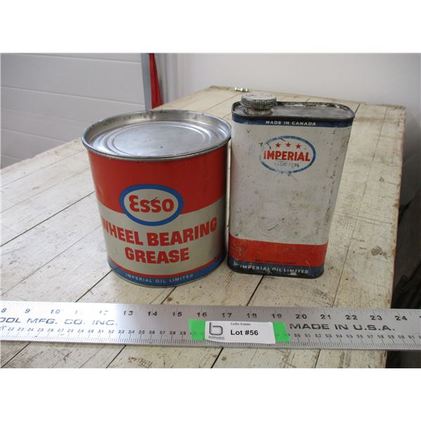 Esso + Imperial grease tins