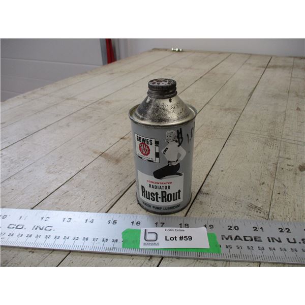 Bowes Sealfast Rust-Rout Radiator water pump lubricant tin