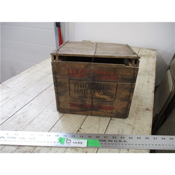 Wooden shipping box - Imperial Thresher Hard Oil - 10x8.5
