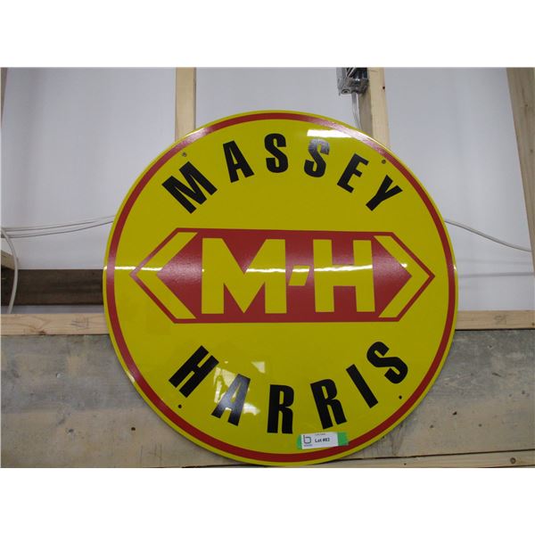 Massey Harris MH 24" round sign - single sided