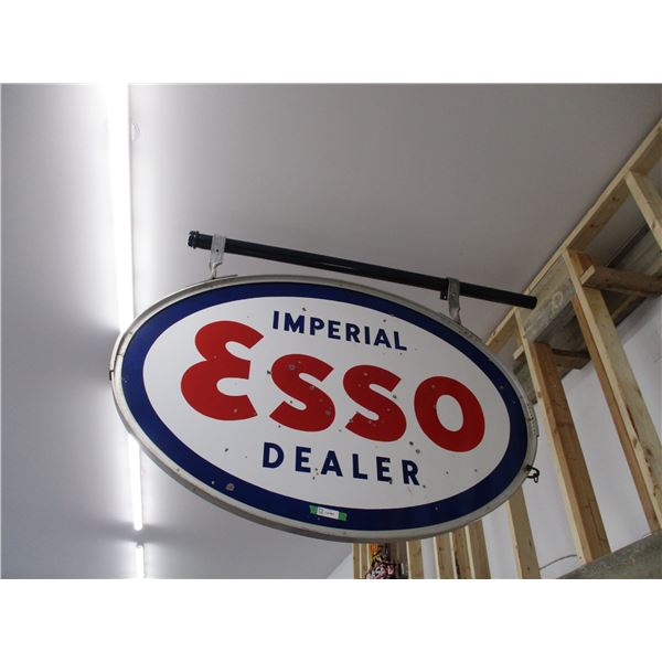 Imperial Esso Dealer - doubled sided sign (WITH RING) - porcelain - 60x40