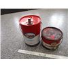 Image 1 : (2) Esso cans - 5lb grease + 5 gallon oil pail