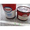 Image 4 : (2) Esso cans - 5lb grease + 5 gallon oil pail