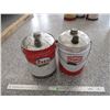 Image 1 : (2) Esso + Texaco Gas pails