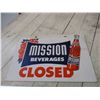 Image 3 : Mission Beverages cardboard sign - 14x10