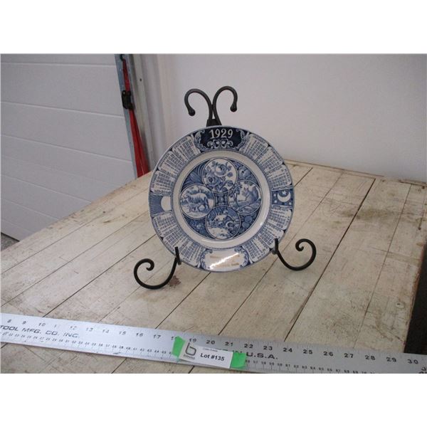 1929 Collector plate - JJ Felix Peterson