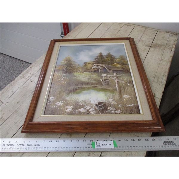 Framed painting - signed by ? - 21x25