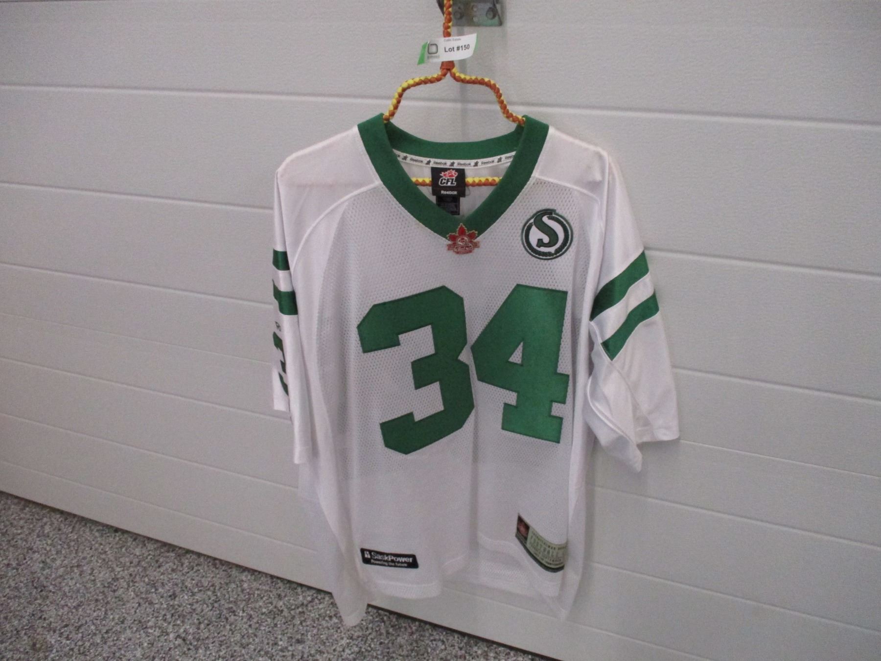 Sask Roughriders signed CFL jersey - George Reed - size large ...