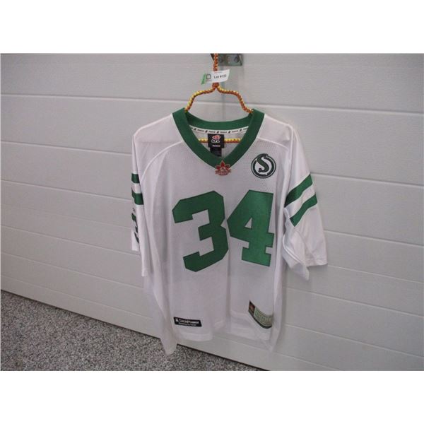 Sask Roughriders signed CFL jersey - George Reed - size large