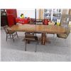 Image 1 : Dining room table with 2 leaf inserts + 6 chairs - 96" long
