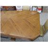 Image 4 : Dining room table with 2 leaf inserts + 6 chairs - 96" long
