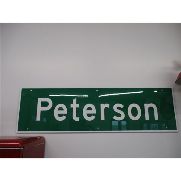 Peterson town sign - 7ft x 24" - 1 of a kind