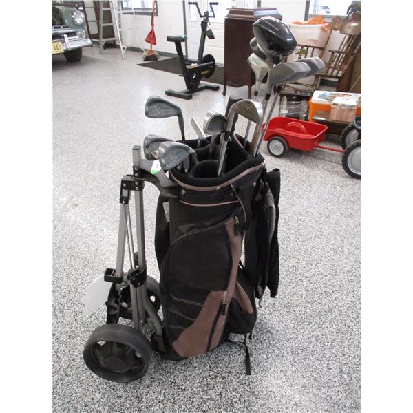 Golf Clubs with bag + Cart