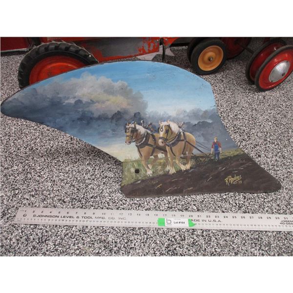 Hand painted plow shear - signed R Andres '99