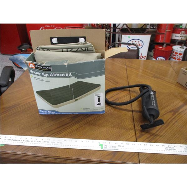 Velour Top Airbed kit (twin size) with pump