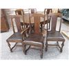 Image 3 : (6) Chair with round wood table - 48" tround