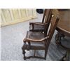 Image 5 : (6) Chair with round wood table - 48" tround