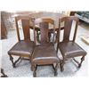 Image 6 : (6) Chair with round wood table - 48" tround