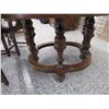 Image 8 : (6) Chair with round wood table - 48" tround