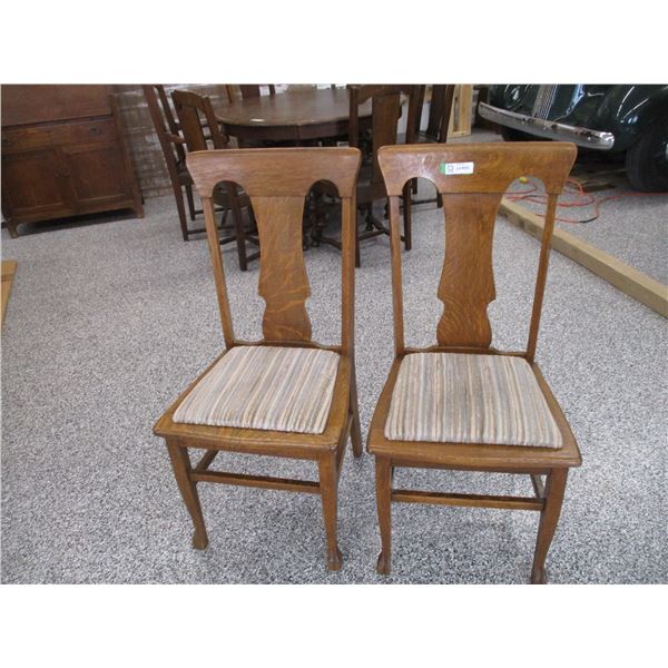 (2) Wooden chairs