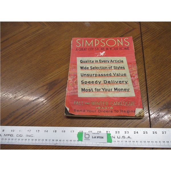 1933-34 Sears Fall&Winter Catalog