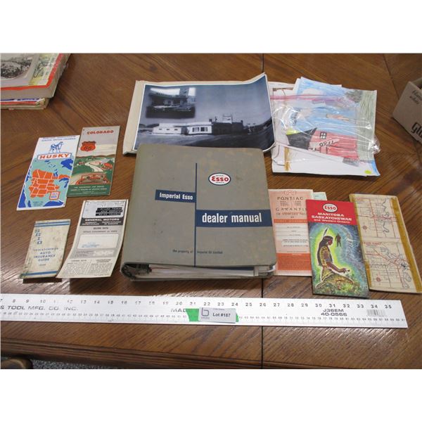 Esso dealer manual with misc maps