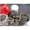 Image 2 : Box with (6) containers of various sized nails - 6" fence staples, etc