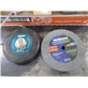 Image 2 : 50 foot measuring tape + grinding wheel + misc