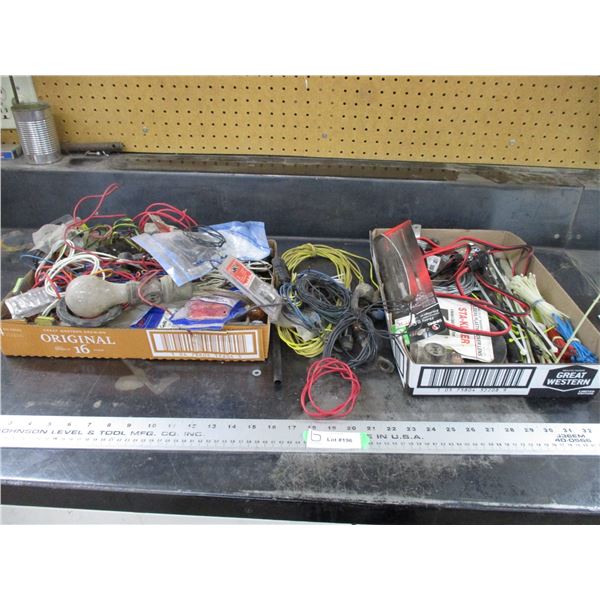(2) Boxes of misc electrical related, fuzes, zip ties, etc