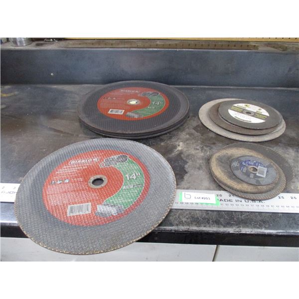 misc lot of grinding discs 14" (9 total)