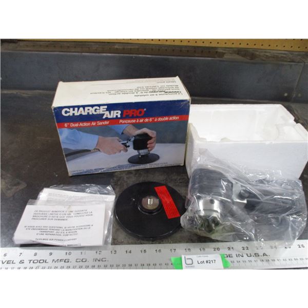 6" dual action air sander