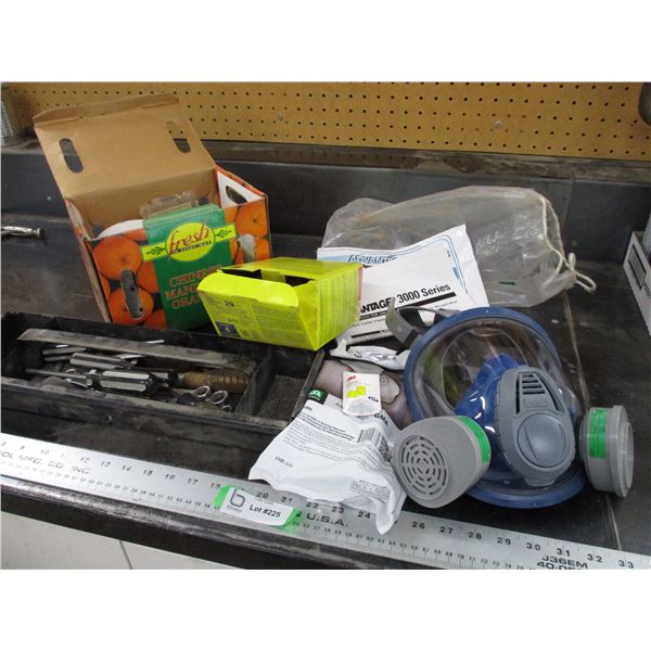 Respirator, screwdrivers, misc home repair