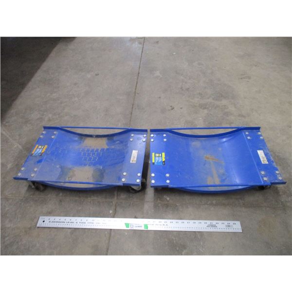 (2) vehicle wheel dollies - power fist