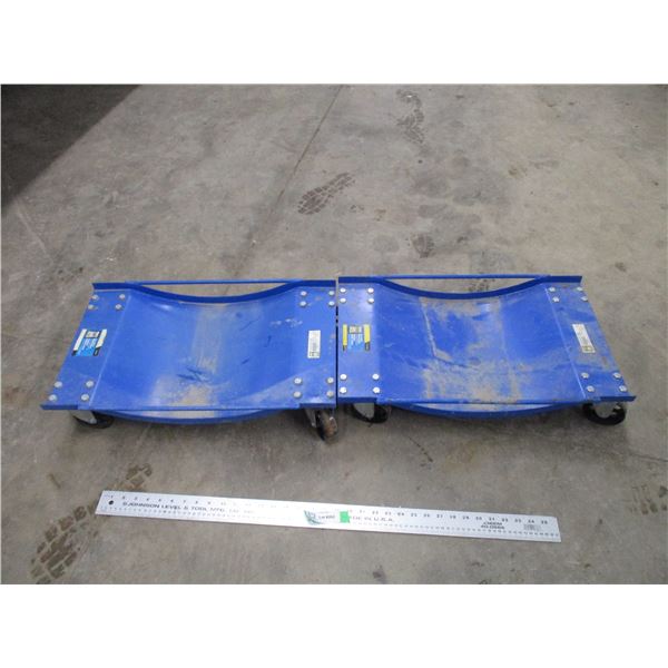 (2) vehicle wheel dollies - power fist