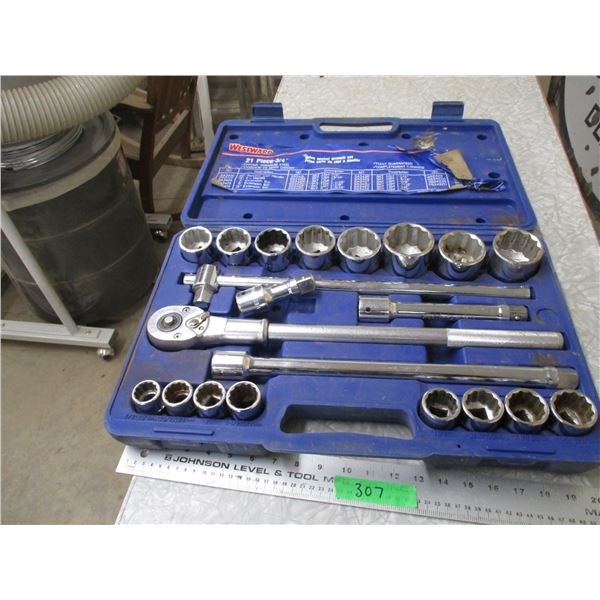 Westward 21 piece 3/4 drive socket