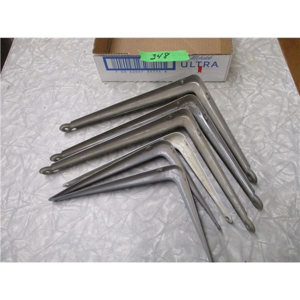 (6) metal shelf brackets