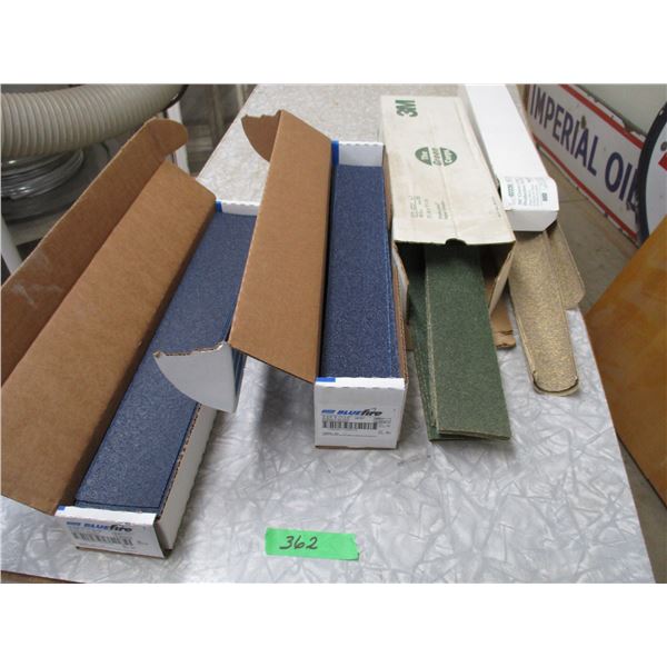 (3) boxes of blue fire sanding sheets