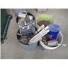 Image 1 : (4) pails filled with nails, screws