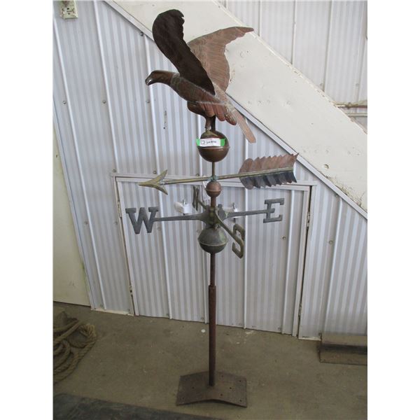 Lighting rod + globe with eagle - 58" tall
