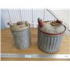 Image 3 : (2) Galvanized gas cans